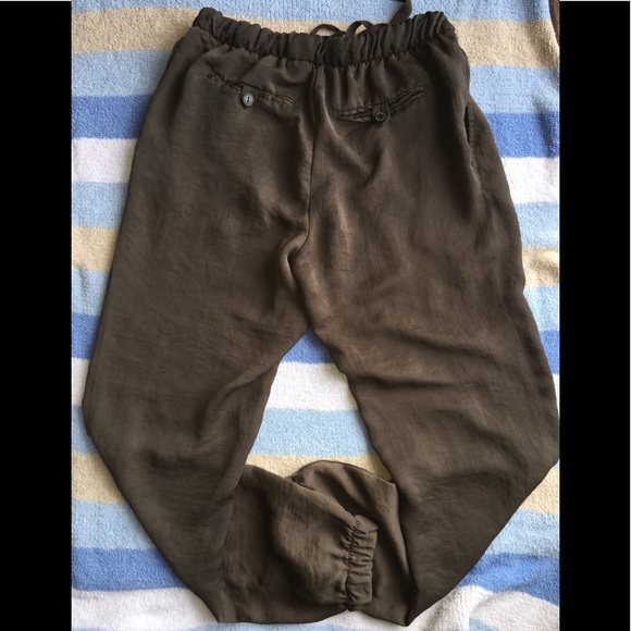 Zara Woman brown Pants with drawstring Sz S - Picture 4 of 7